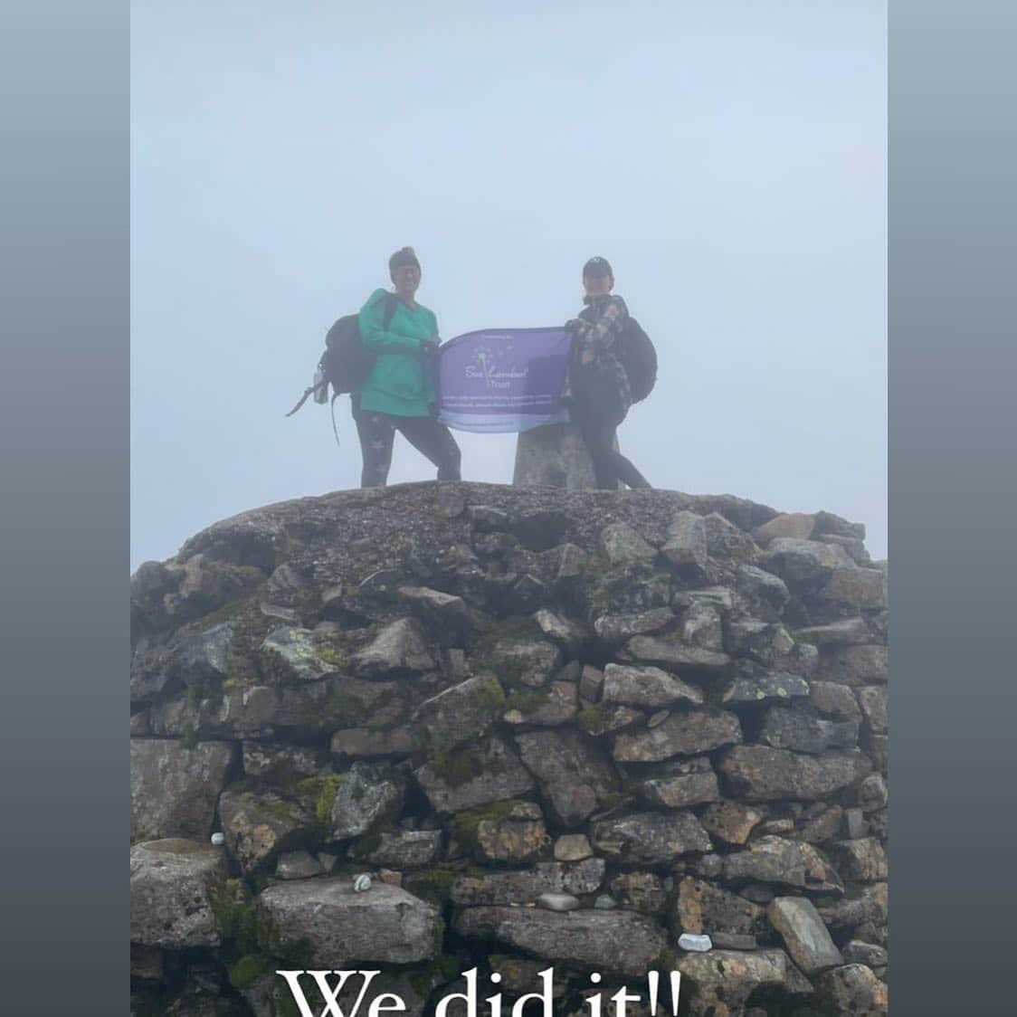 Lucy and Laura at top of Ben Nevis