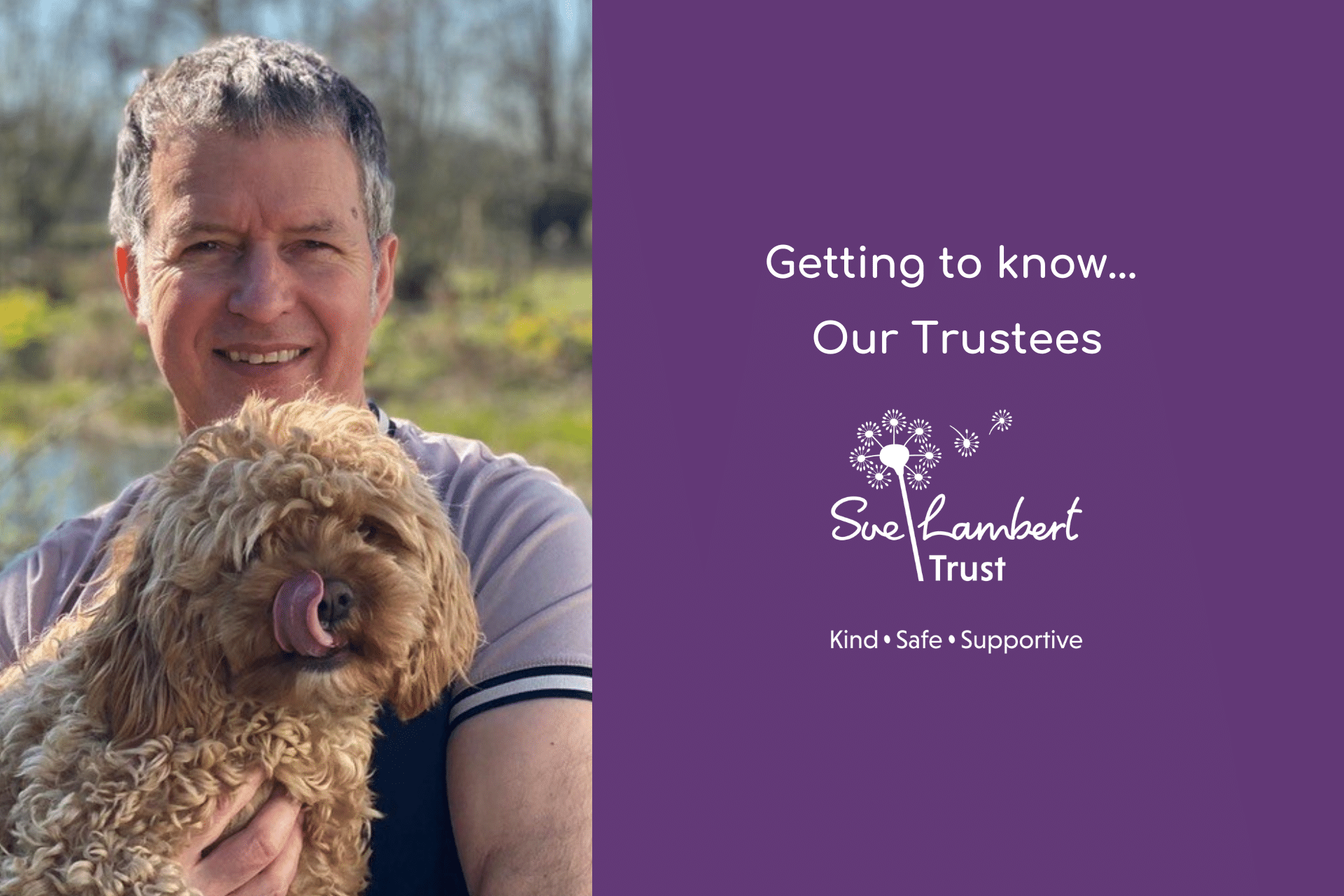 Getting to know our trustees - David vail image with his dog